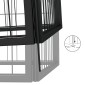 vidaXL Κλουβί Σκύλου 42 Πάνελ Μαύρο 50x100 εκ. Ατσάλι με Βαφή Πούδρας