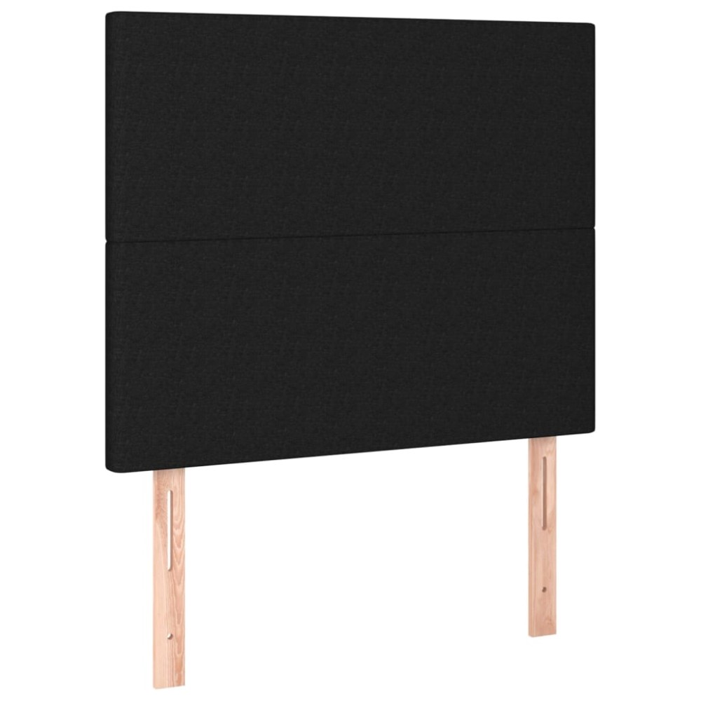 vidaXL Κεφαλάρι Κρεβατιού Μαύρο 80x5x118/128 εκ. Ύφασμα
