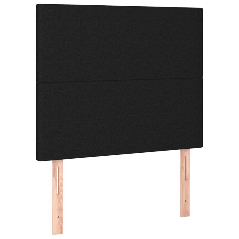 vidaXL Κεφαλάρι Μαύρο 90x5x118/128 εκ. Ύφασμα