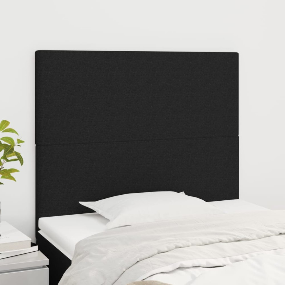 vidaXL Κεφαλάρι Μαύρο 90x5x118/128 εκ. Ύφασμα