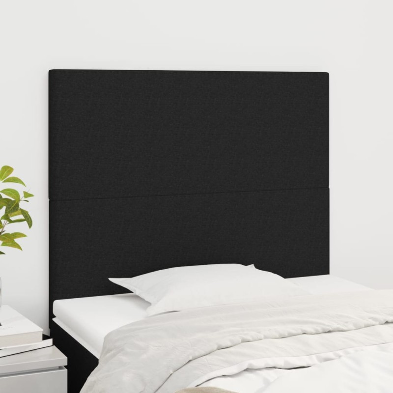 vidaXL Κεφαλάρι Μαύρο 90x5x118/128 εκ. Ύφασμα