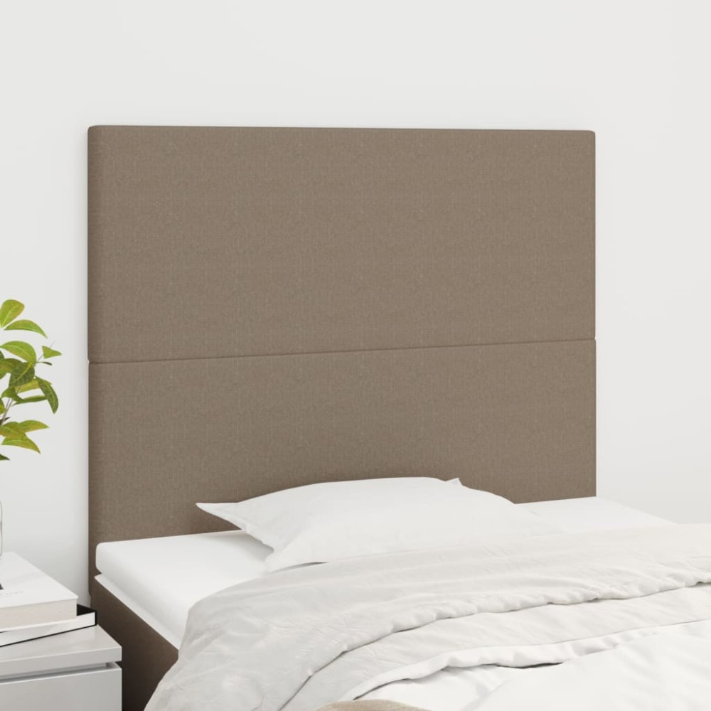 vidaXL Κεφαλάρι Κρεβατιού Μπεζ 90x5x118/128 εκ. Ύφασμα