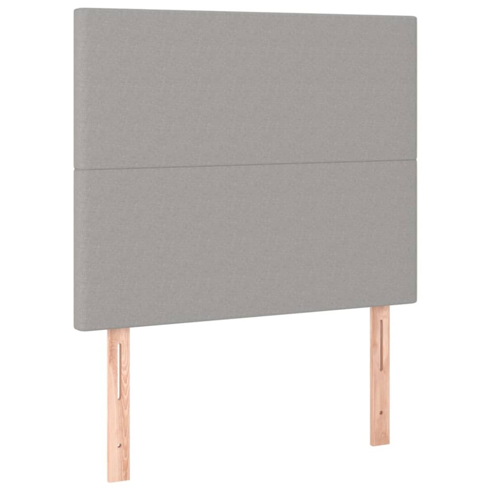 vidaXL Κεφαλάρι Ανοιχτό Γκρι 100x5x118/128 εκ. Ύφασμα