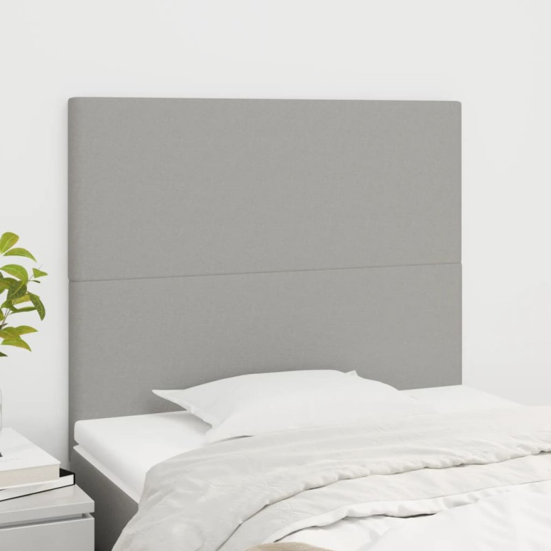 vidaXL Κεφαλάρι Ανοιχτό Γκρι 100x5x118/128 εκ. Ύφασμα