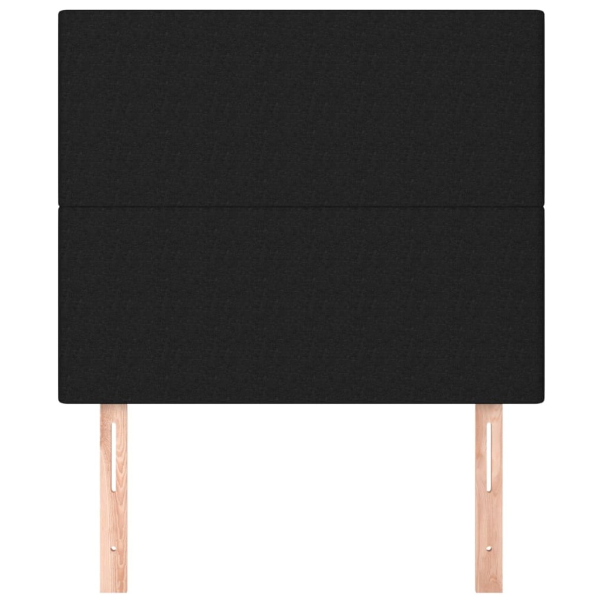 vidaXL Κεφαλάρια Κρεβατιού 2 τεμ. Μαύρο 100x5x78/88 εκ. Υφασμάτινο