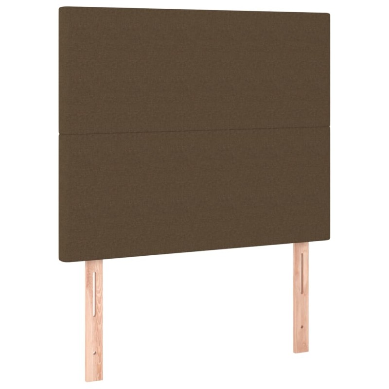 vidaXL Κεφαλάρι Κρεβατιού Σκούρο Καφέ 100x5x118/128 εκ. Ύφασμα