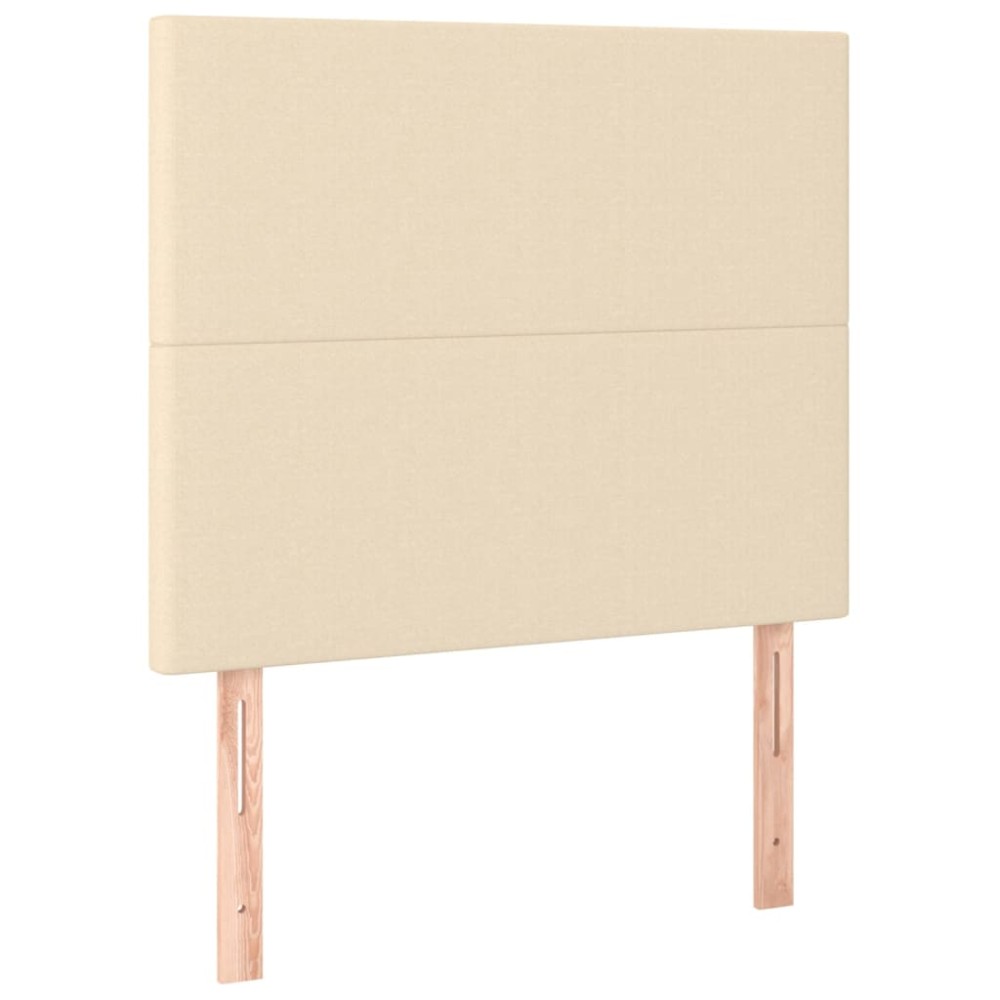 vidaXL Κεφαλάρι Κρεμ Ύφασμα 100x5x118/128 εκ.