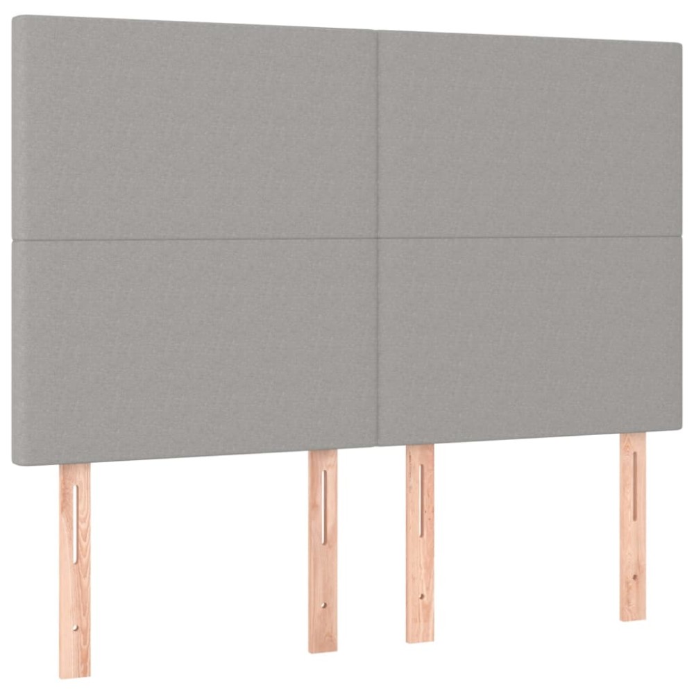 vidaXL Κεφαλάρι Ανοιχτό Γκρι 144x5x118/128 εκ. Ύφασμα