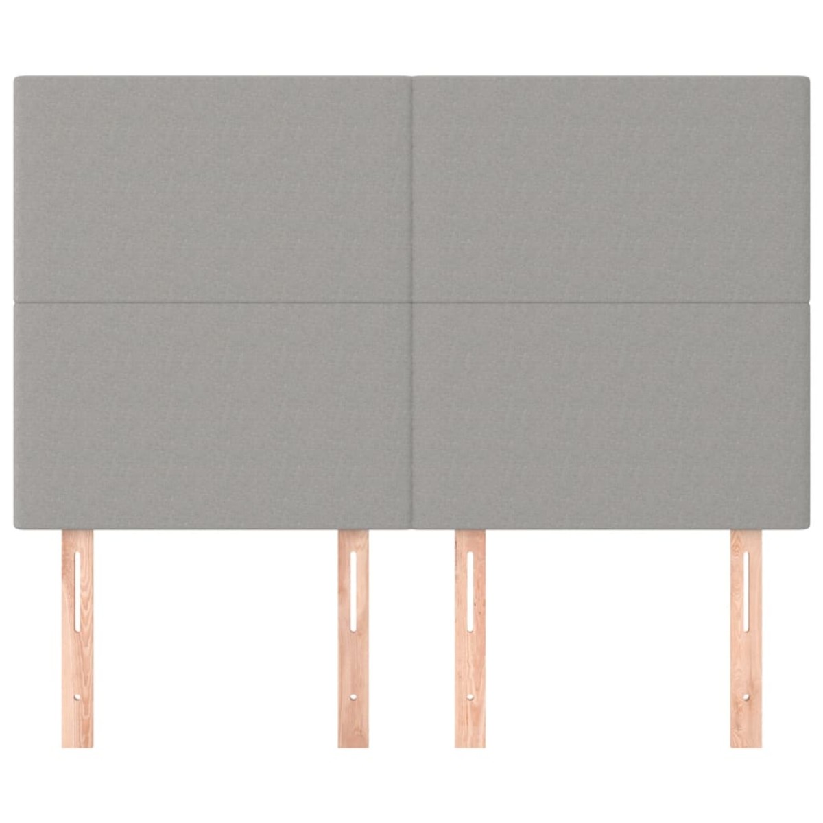 vidaXL Κεφαλάρια Κρεβατιού 4 τεμ. Αν. Γκρι 72x5x78/88 εκ. Υφασμάτινα