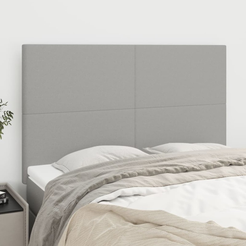 vidaXL Κεφαλάρι Ανοιχτό Γκρι 144x5x118/128 εκ. Ύφασμα
