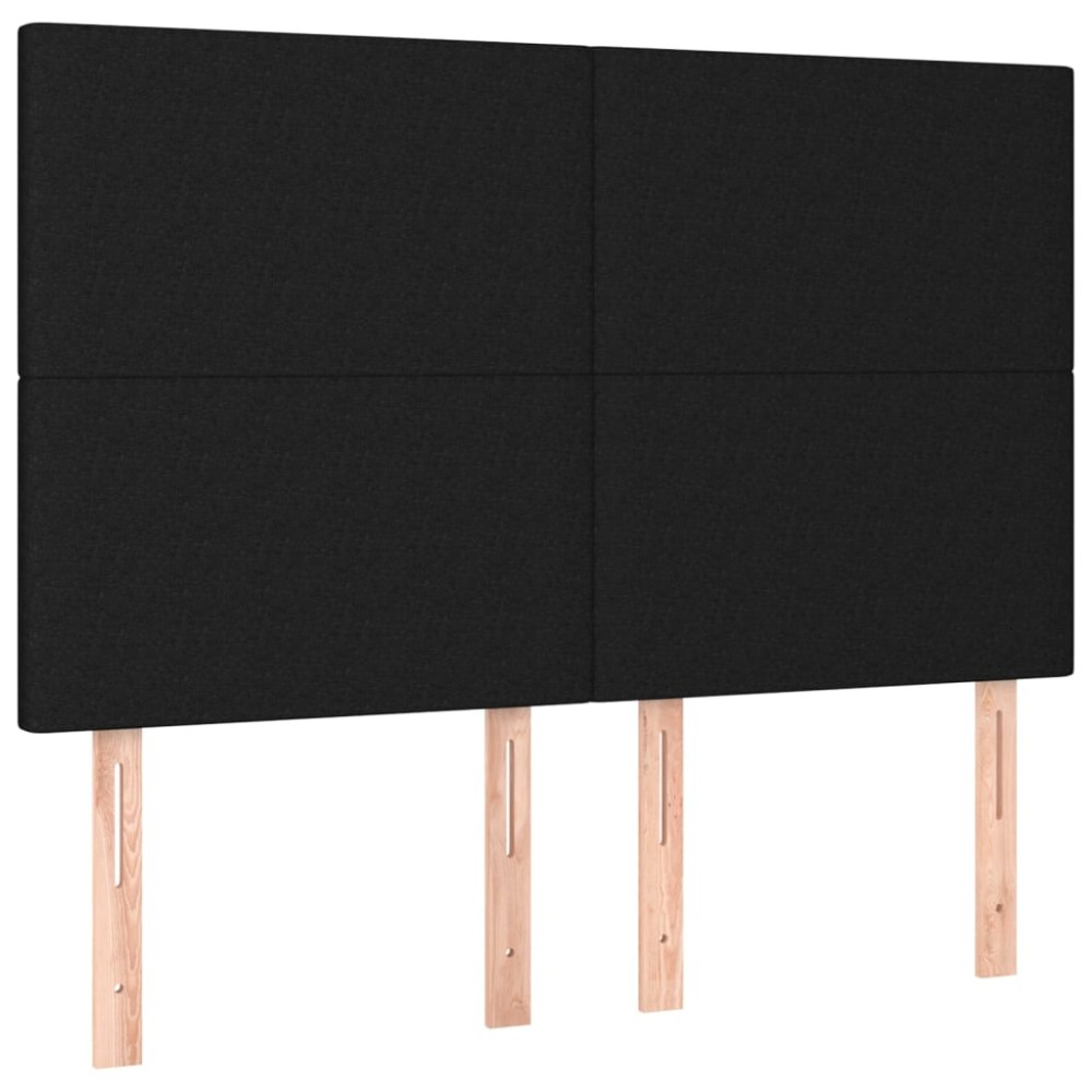 vidaXL Κεφαλάρι Μαύρο 144x5x118/128 εκ. Ύφασμα
