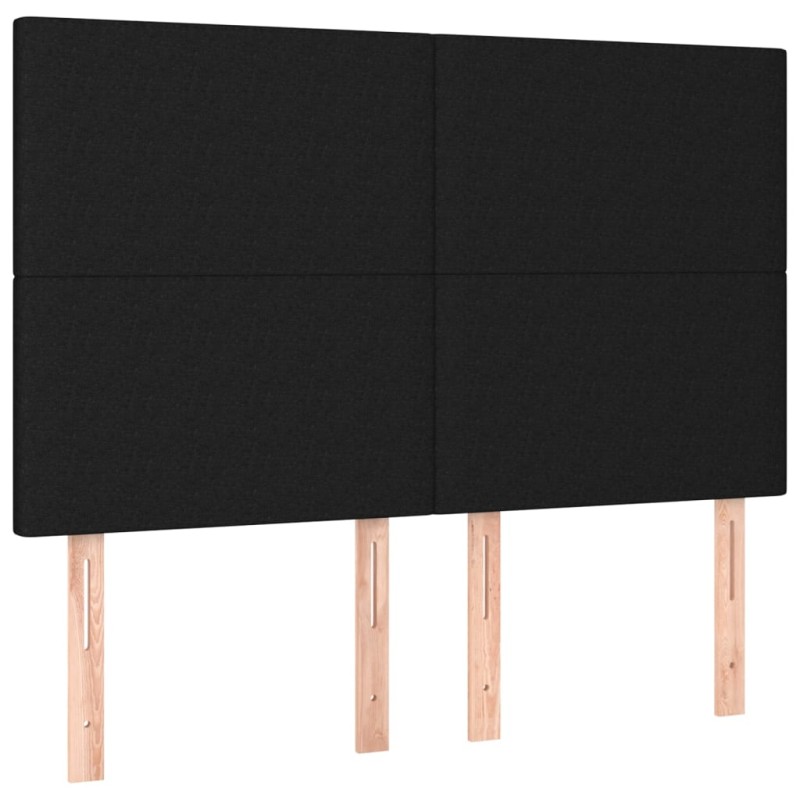 vidaXL Κεφαλάρι Μαύρο 144x5x118/128 εκ. Ύφασμα
