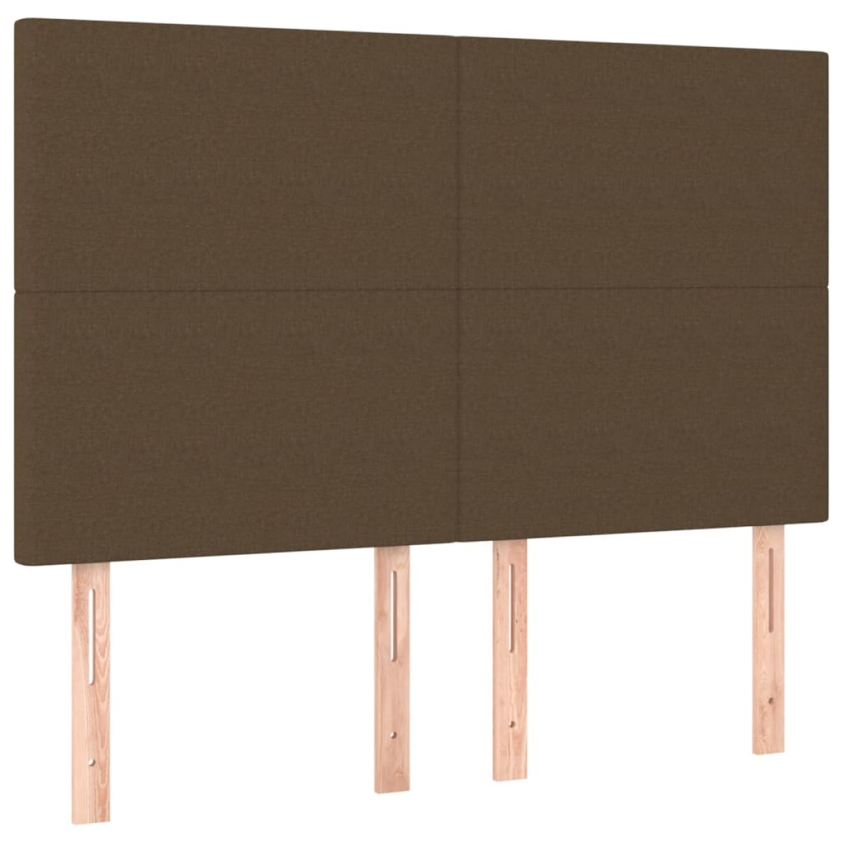 vidaXL Κεφαλάρια Κρεβατιού 4 τεμ. Σκ. Καφέ 72x5x78/88 εκ. Υφασμάτινα