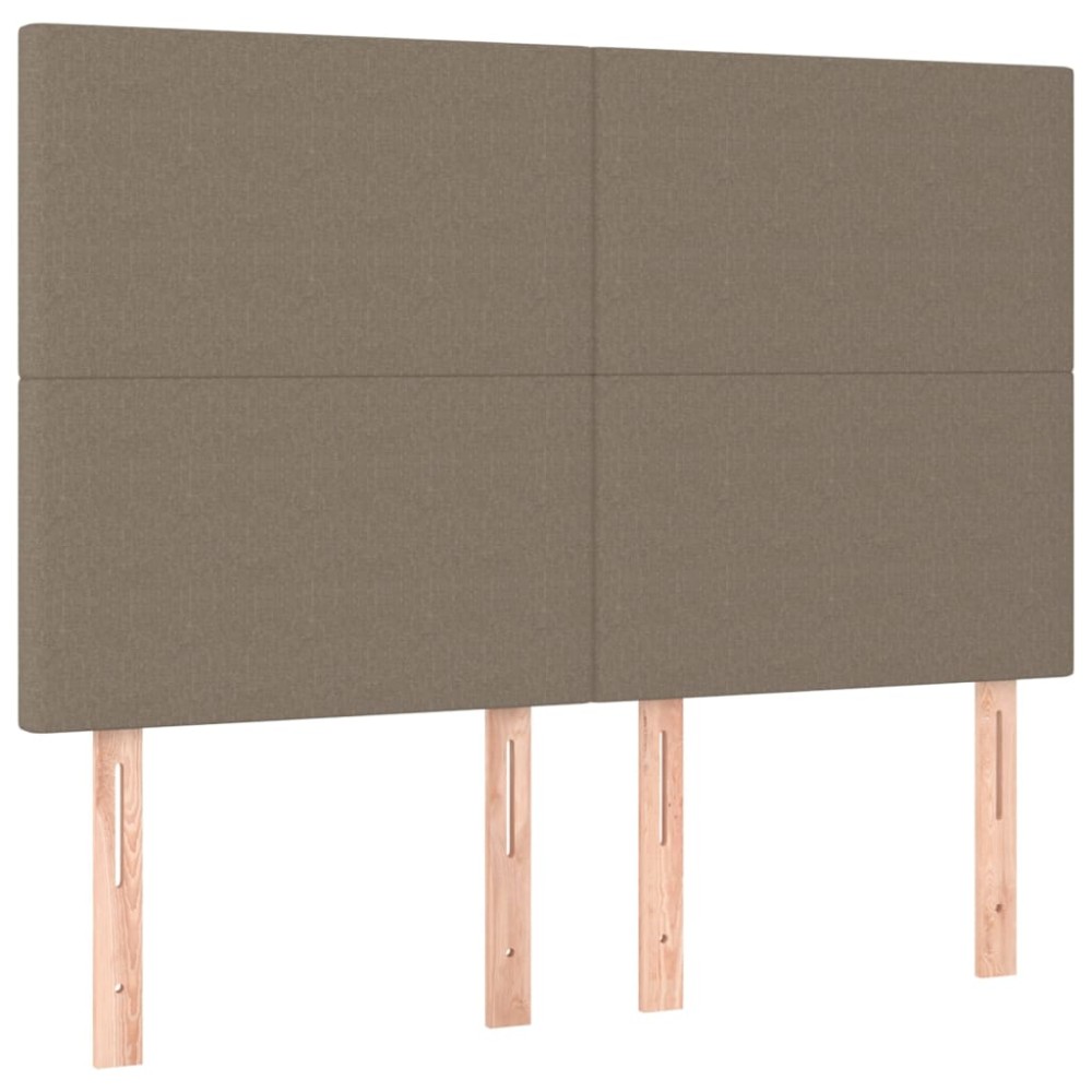 vidaXL Κεφαλάρι Κρεβατιού Μπεζ 144x5x118/128 εκ. Ύφασμα