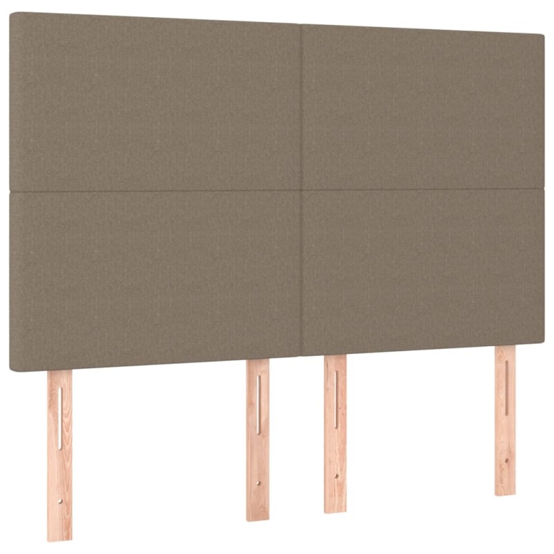 vidaXL Κεφαλάρι Κρεβατιού Μπεζ 144x5x118/128 εκ. Ύφασμα