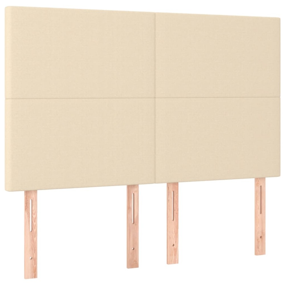 vidaXL Κεφαλάρι Κρεμ 144x5x118/128 εκ. Ύφασμα