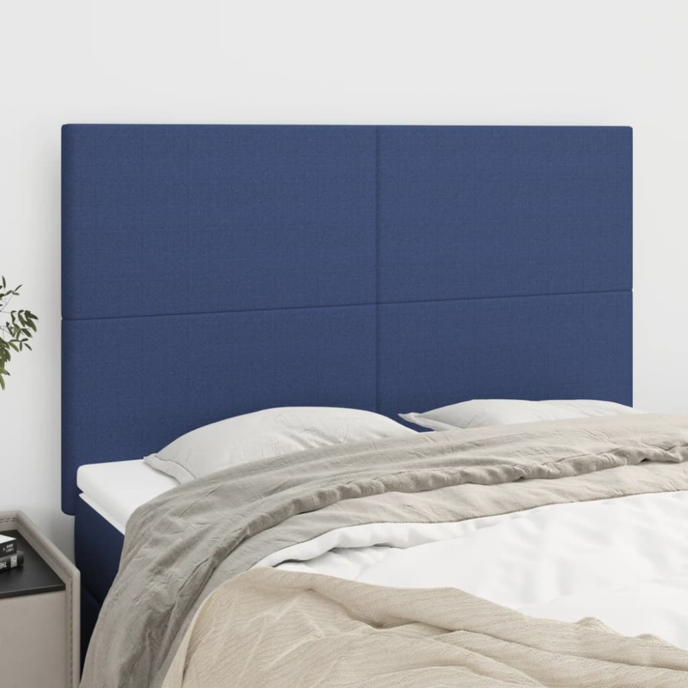 vidaXL Κεφαλάρι Μπλε 144x5x118/128 εκ. Ύφασμα