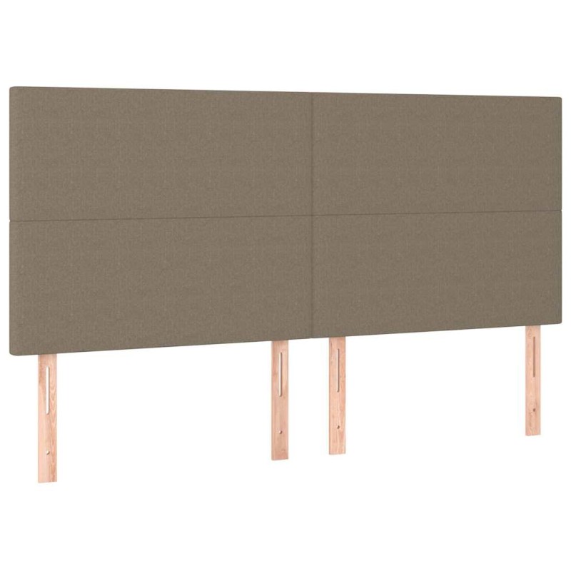 vidaXL Κεφαλάρι Κρεβατιού Μπεζ 160x5x118/128 εκ. Ύφασμα