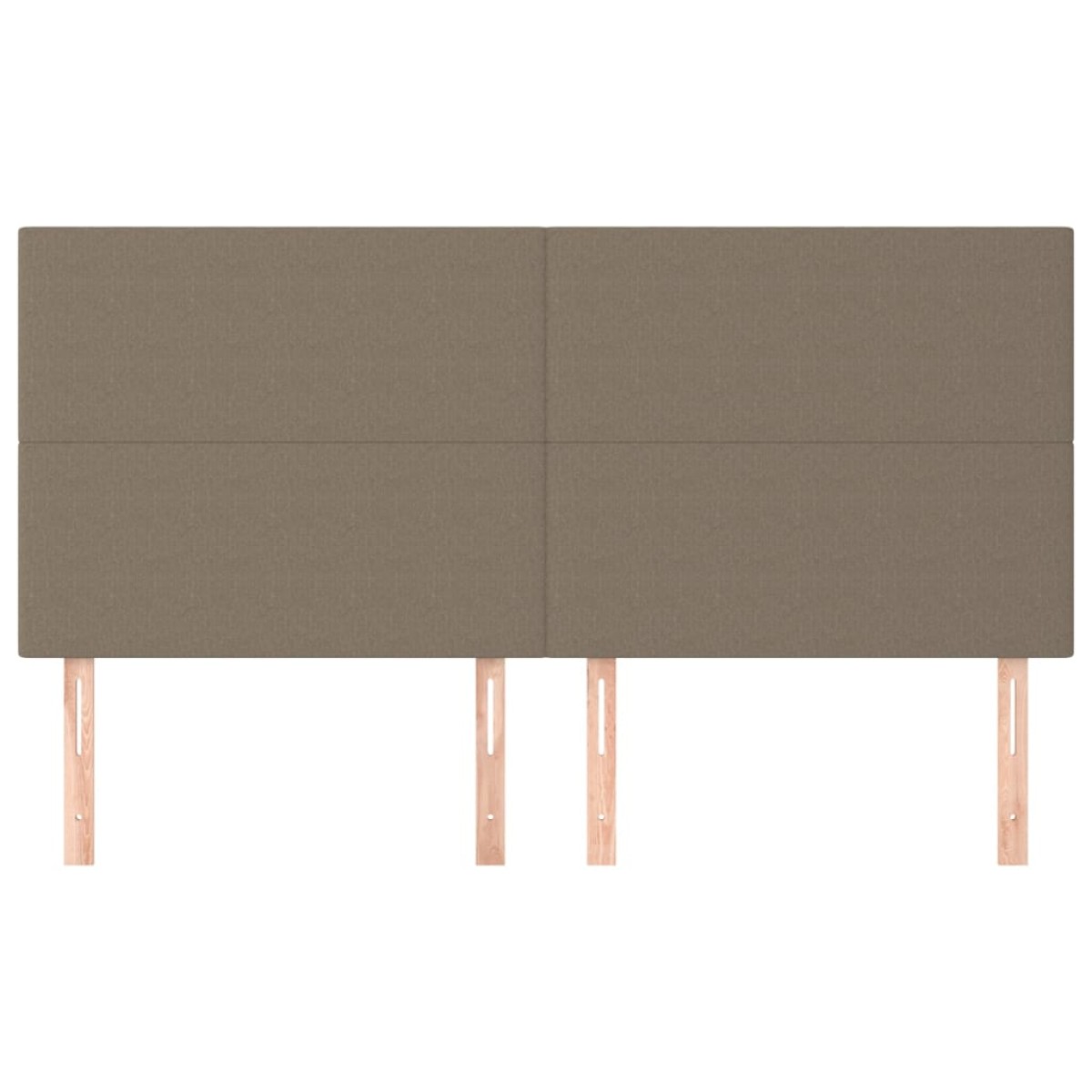 vidaXL Κεφαλάρια Κρεβατιού 4 τεμ. Taupe 80 x 5 x 78/88 εκ. Υφασμάτινο