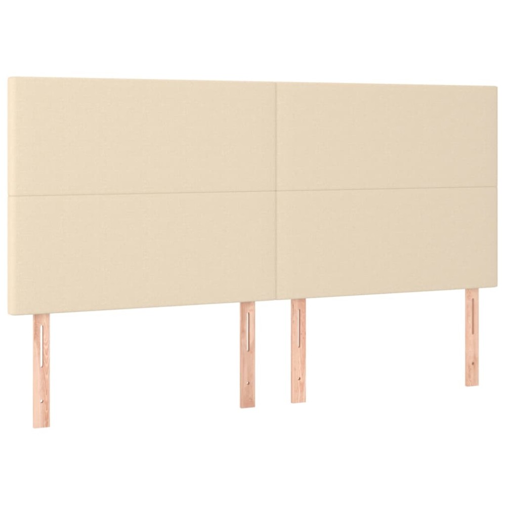 vidaXL Κεφαλάρι Κρεμ 160x5x118/128 εκ. Ύφασμα