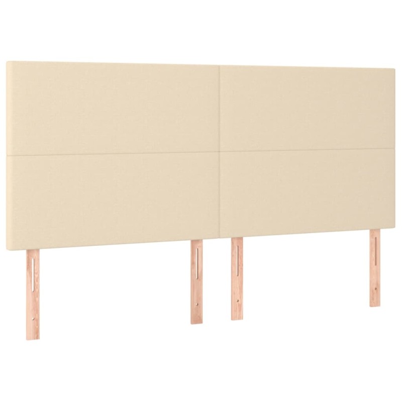 vidaXL Κεφαλάρι Κρεμ 160x5x118/128 εκ. Ύφασμα
