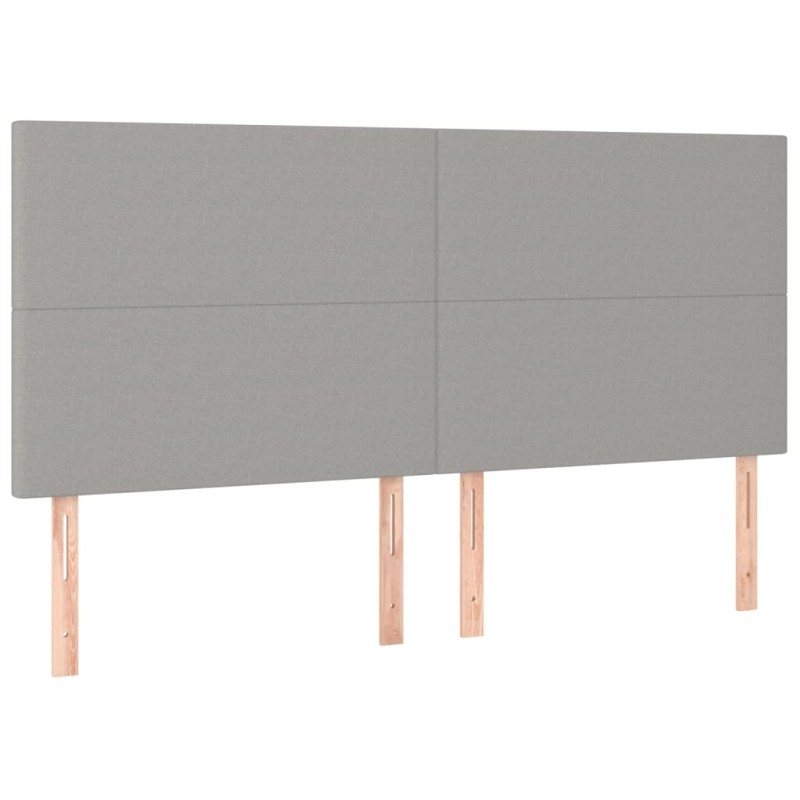 vidaXL Κεφαλάρι Ανοιχτό Γκρι 180x5x118/128 εκ. Ύφασμα