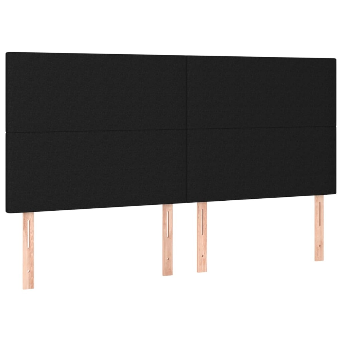 vidaXL Κεφαλάρια Κρεβατιού 4 τεμ. Μαύρο 90x5x78/88 εκ. Υφασμάτινο