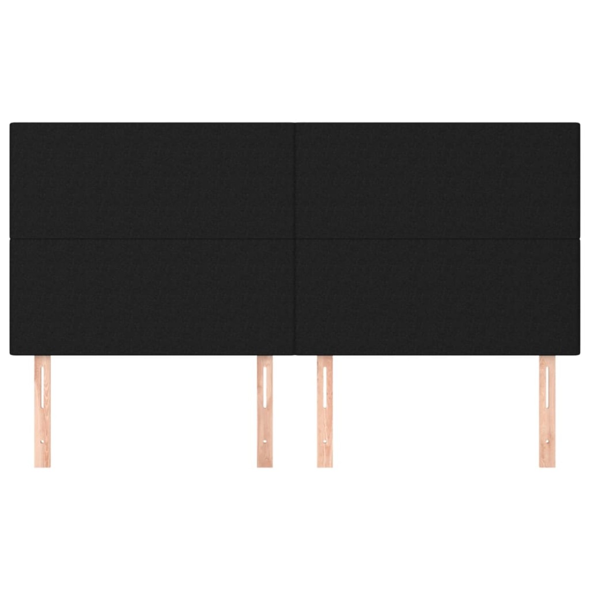 vidaXL Κεφαλάρια Κρεβατιού 4 τεμ. Μαύρο 100x5x78/88 εκ. Υφασμάτινο