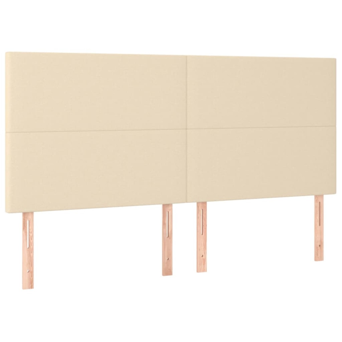 vidaXL Κεφαλάρια Κρεβατιού 4 τεμ. Κρεμ 100x5x78/88 εκ. Υφασμάτινο