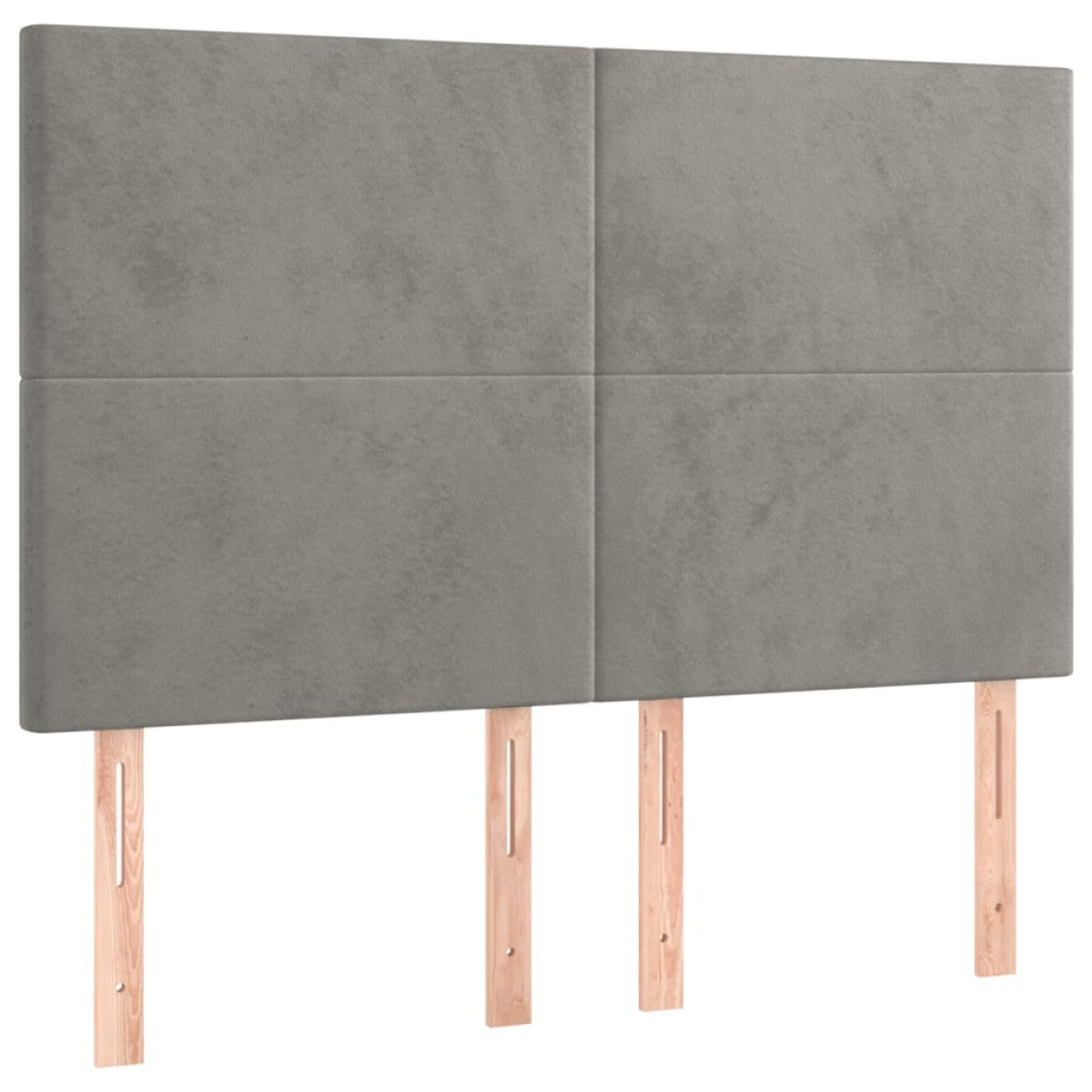 vidaXL Κεφαλάρια Κρεβατιού 4 τεμ. Αν. Γκρι 72x5x78/88 εκ. Βελούδινα