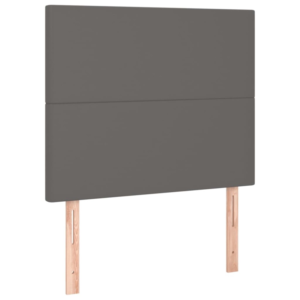 vidaXL Κεφαλάρι Γκρι 90x5x118/128 εκ. από Συνθετικό Δέρμα