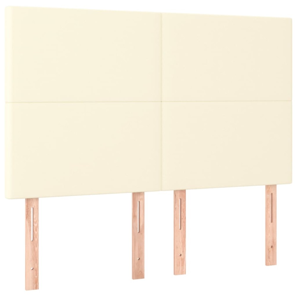 vidaXL Κεφαλάρι Κρεμ 144x5x118/128 εκ. από Συνθετικό Δέρμα