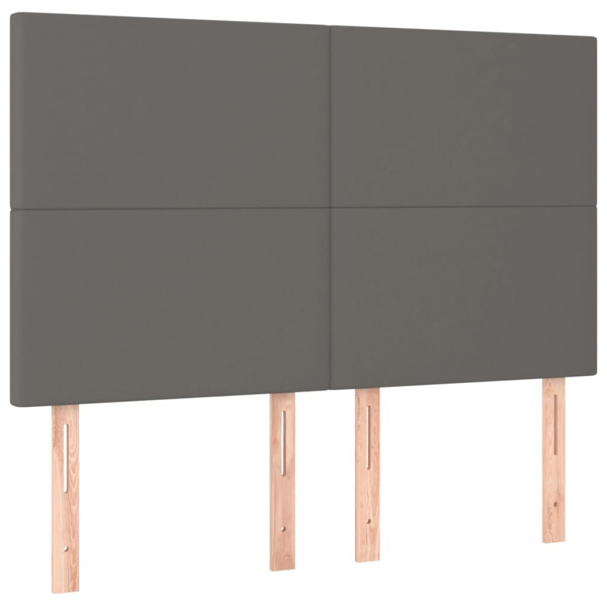 vidaXL Κεφαλάρια Κρεβατιού 4 τεμ. Γκρι 72x5x78/88 εκ. Συνθετικό Δέρμα