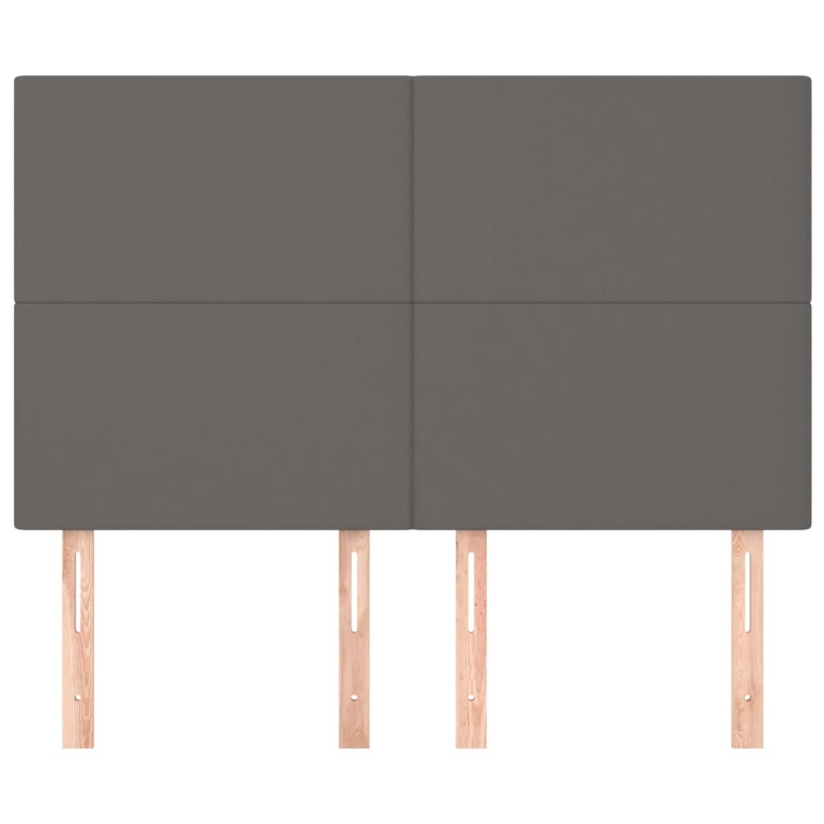 vidaXL Κεφαλάρια Κρεβατιού 4 τεμ. Γκρι 72x5x78/88 εκ. Συνθετικό Δέρμα
