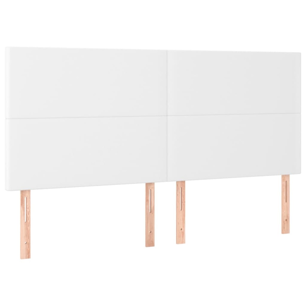 vidaXL Κεφαλάρια Κρεβατιού 4 τεμ. Λευκό 100x5x78/88 εκ.Συνθετικό Δέρμα