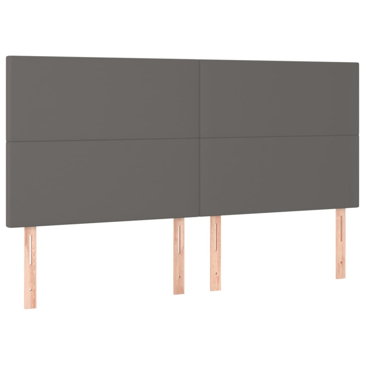 vidaXL Κεφαλάρια Κρεβατιού 4 τεμ. Γκρι 100x5x78/88 εκ.Συνθετικό Δέρμα