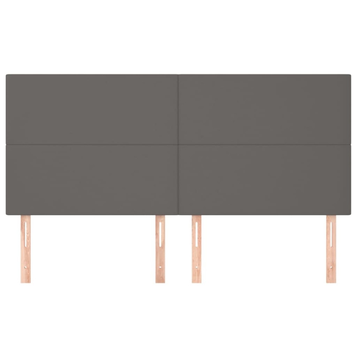 vidaXL Κεφαλάρια Κρεβατιού 4 τεμ. Γκρι 100x5x78/88 εκ.Συνθετικό Δέρμα