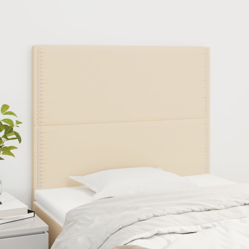 vidaXL Κεφαλάρι Κρεμ 90x5x118/128 εκ. Ύφασμα