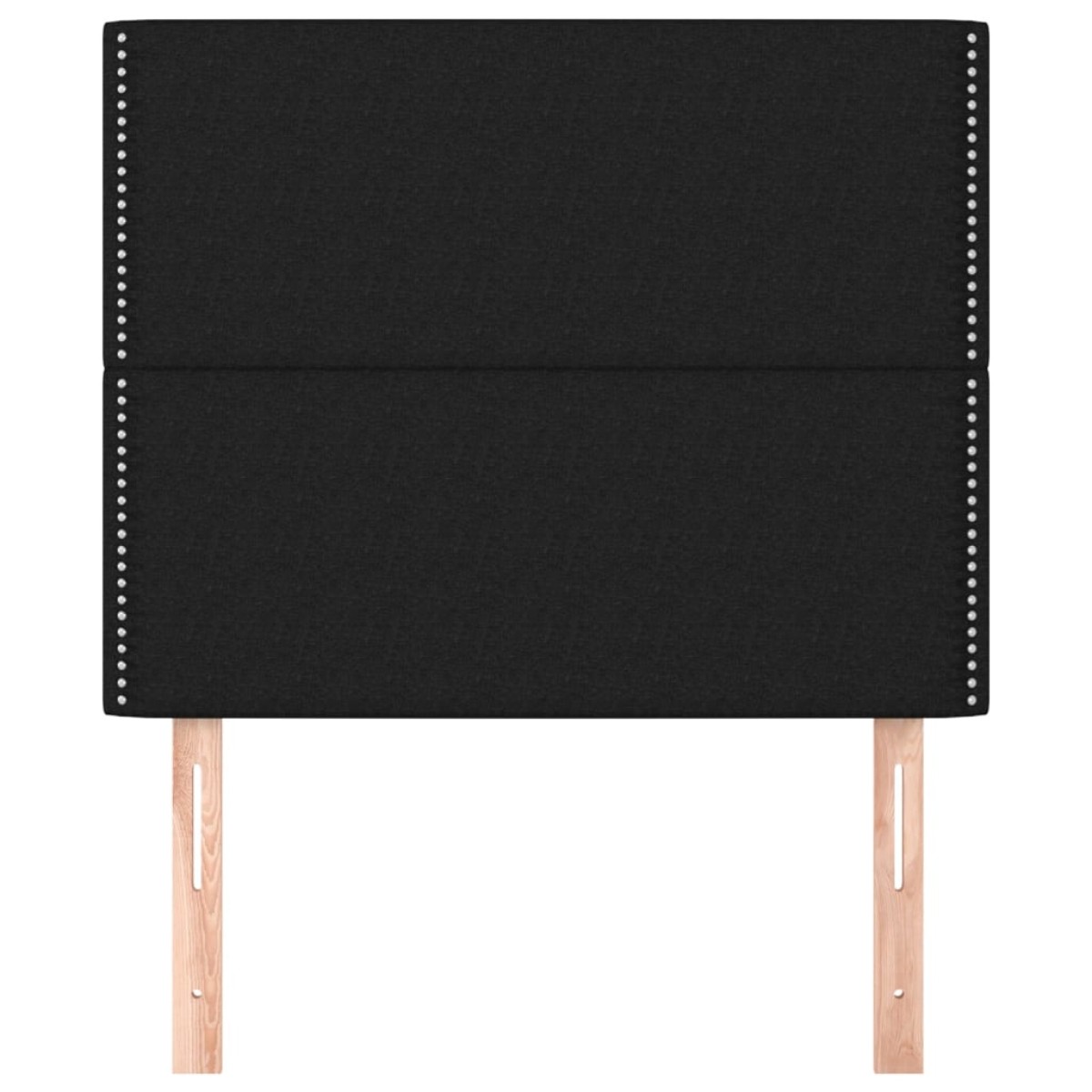vidaXL Κεφαλάρια Κρεβατιού 2 τεμ. Μαύρο 100x5x78/88 εκ. Υφασμάτινο