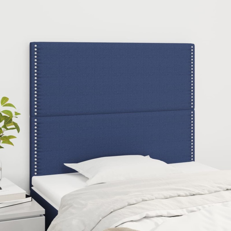 vidaXL Κεφαλάρι Μπλε 100x5x118/128 εκ. Ύφασμα