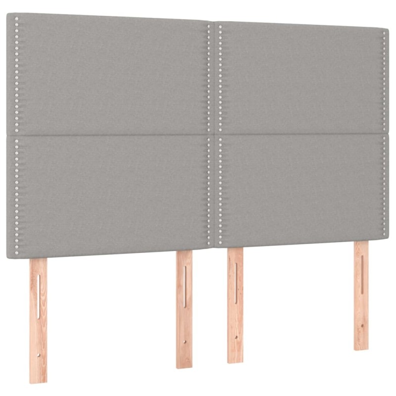 vidaXL Κεφαλάρι Ανοιχτό Γκρι 144x5x118/128 εκ. Ύφασμα