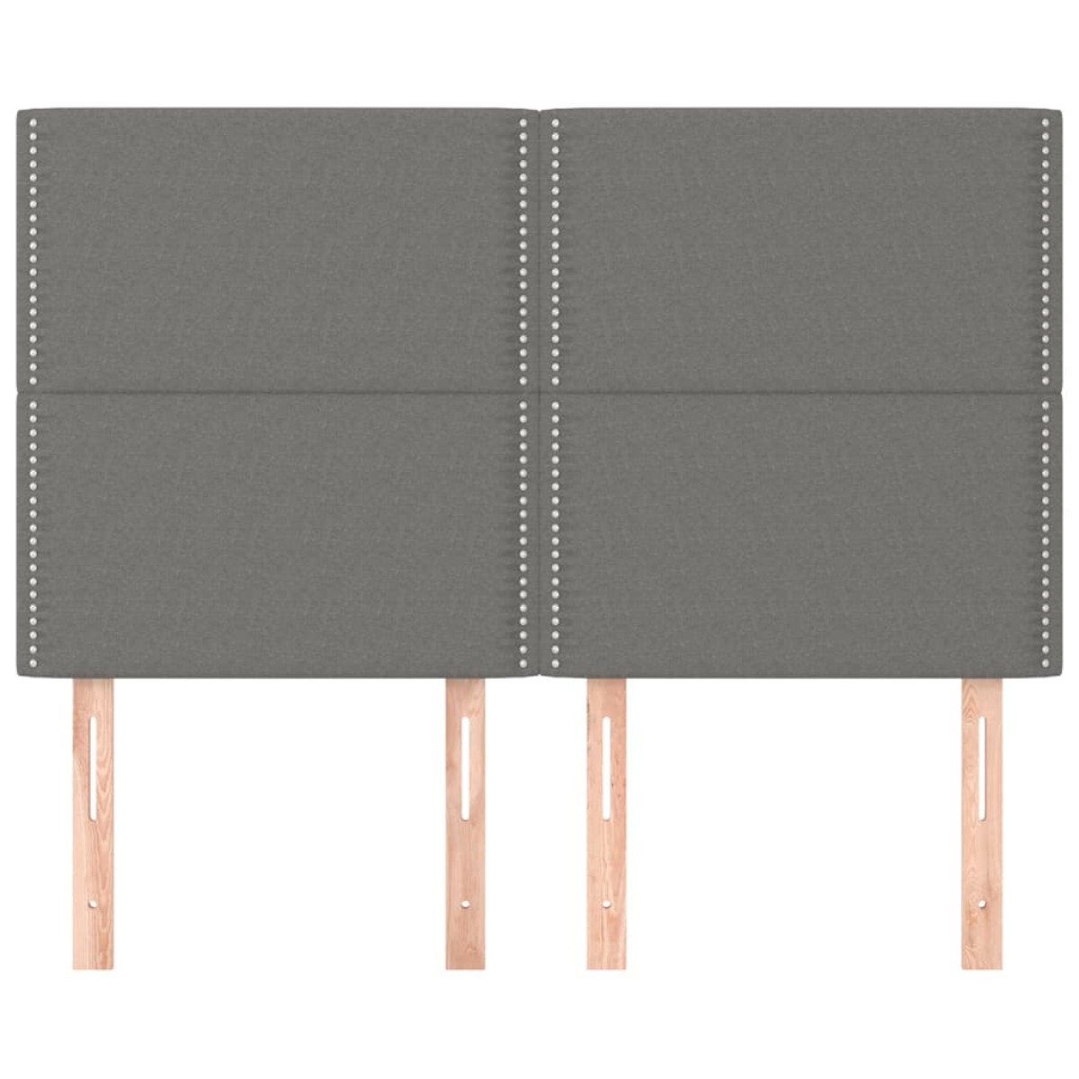 vidaXL Κεφαλάρια Κρεβατιού 4 τεμ. Σκ. Γκρι 72x5x78/88 εκ. Υφασμάτινα