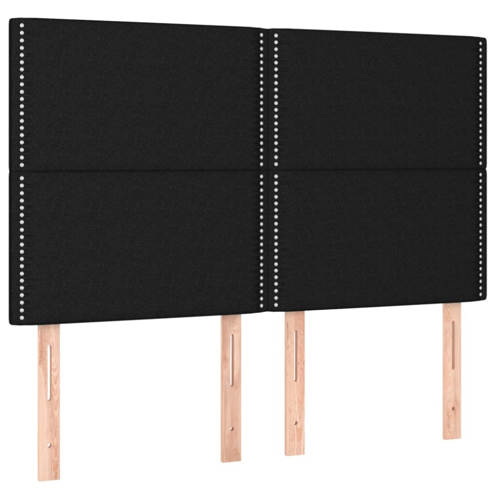 vidaXL Κεφαλάρι Μαύρο 144x5x118/128 εκ. Ύφασμα