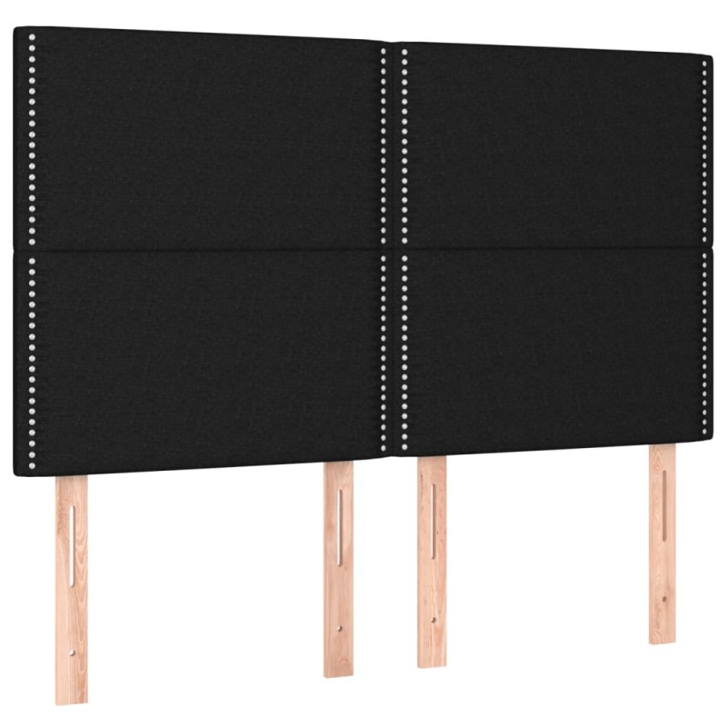 vidaXL Κεφαλάρι Μαύρο 144x5x118/128 εκ. Ύφασμα