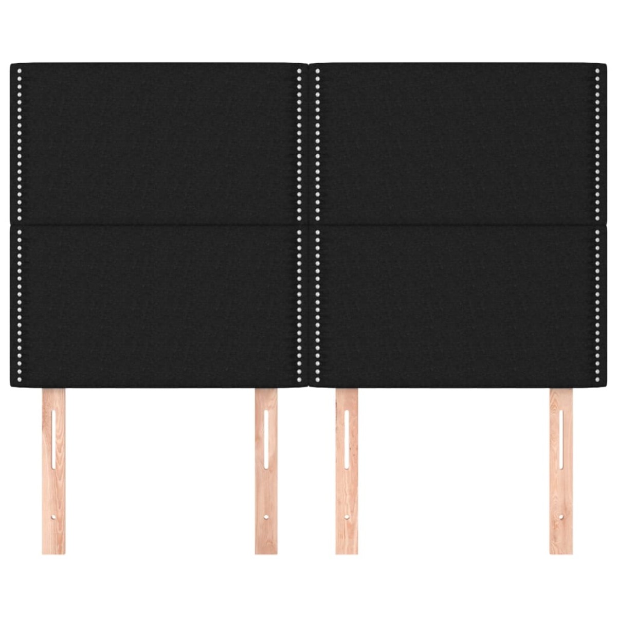 vidaXL Κεφαλάρια Κρεβατιού 4 τεμ. Μαύρα 72x5x78/88 εκ. Υφασμάτινα