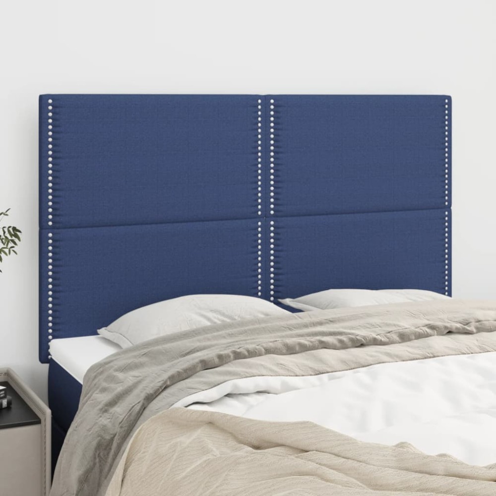 vidaXL Κεφαλάρι Μπλε 144x5x118/128 εκ. Ύφασμα