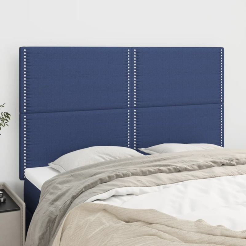vidaXL Κεφαλάρι Μπλε 144x5x118/128 εκ. Ύφασμα