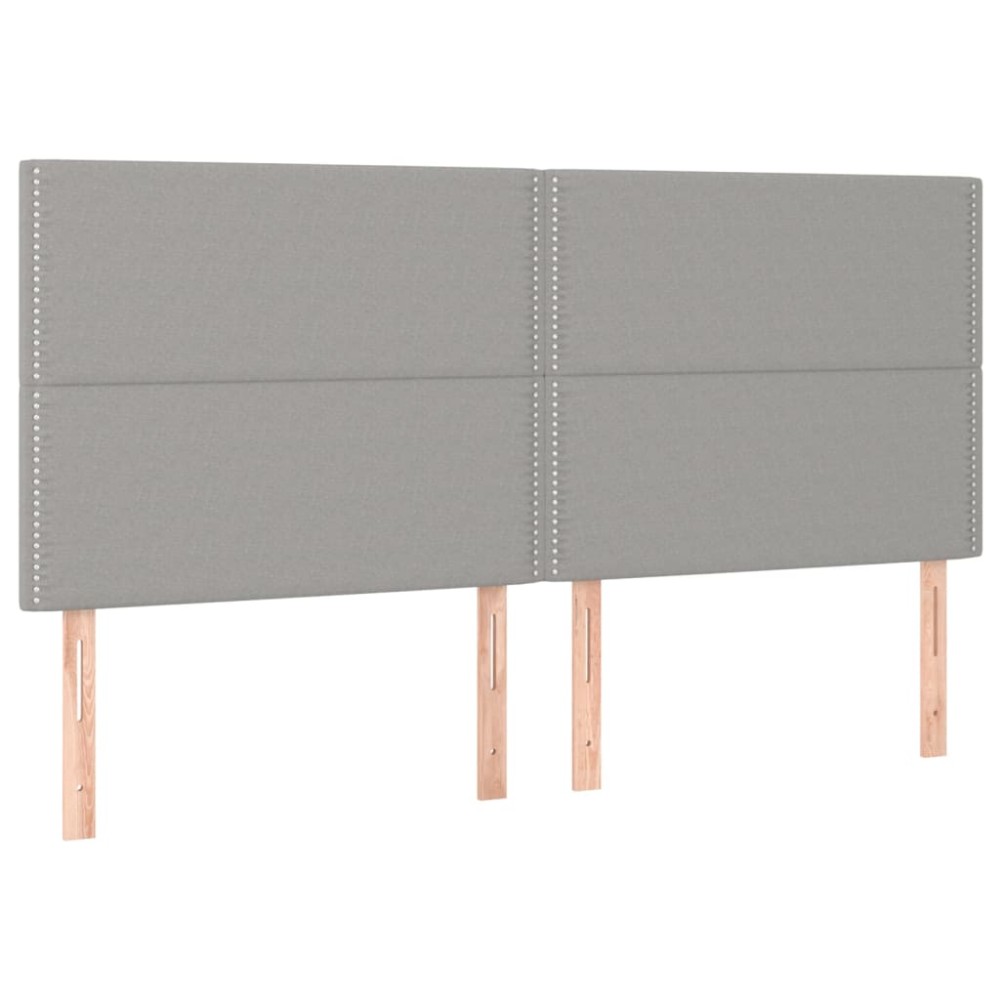 vidaXL Κεφαλάρι Ανοιχτό Γκρι 200x5x118/128 εκ. Ύφασμα