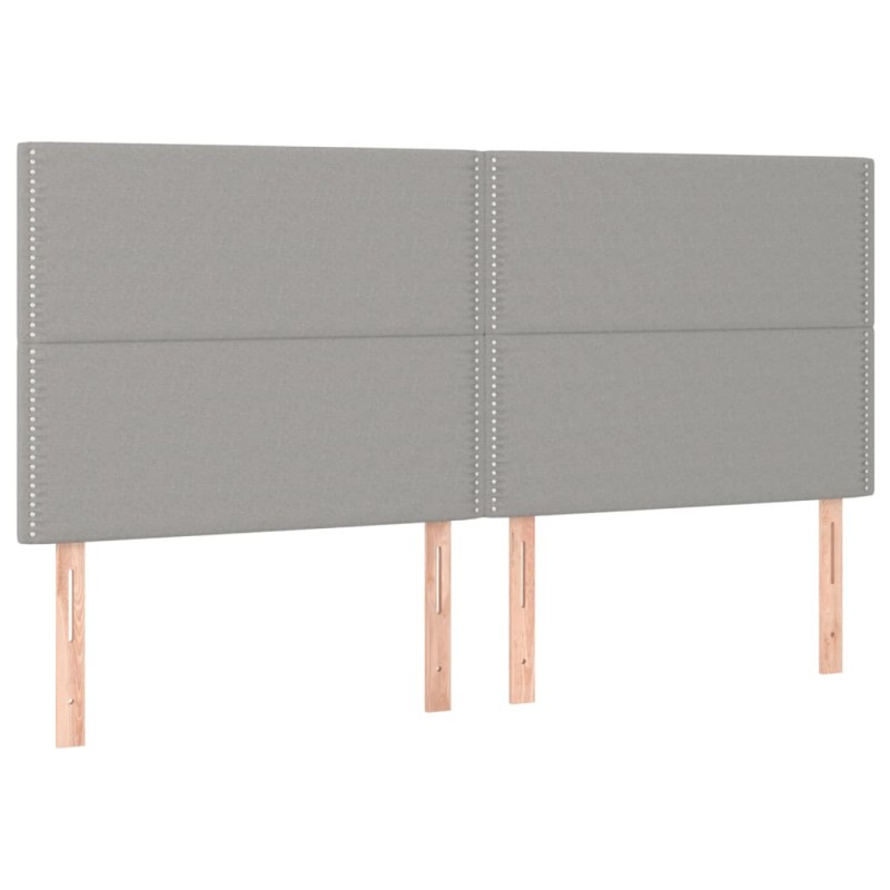 vidaXL Κεφαλάρι Ανοιχτό Γκρι 200x5x118/128 εκ. Ύφασμα