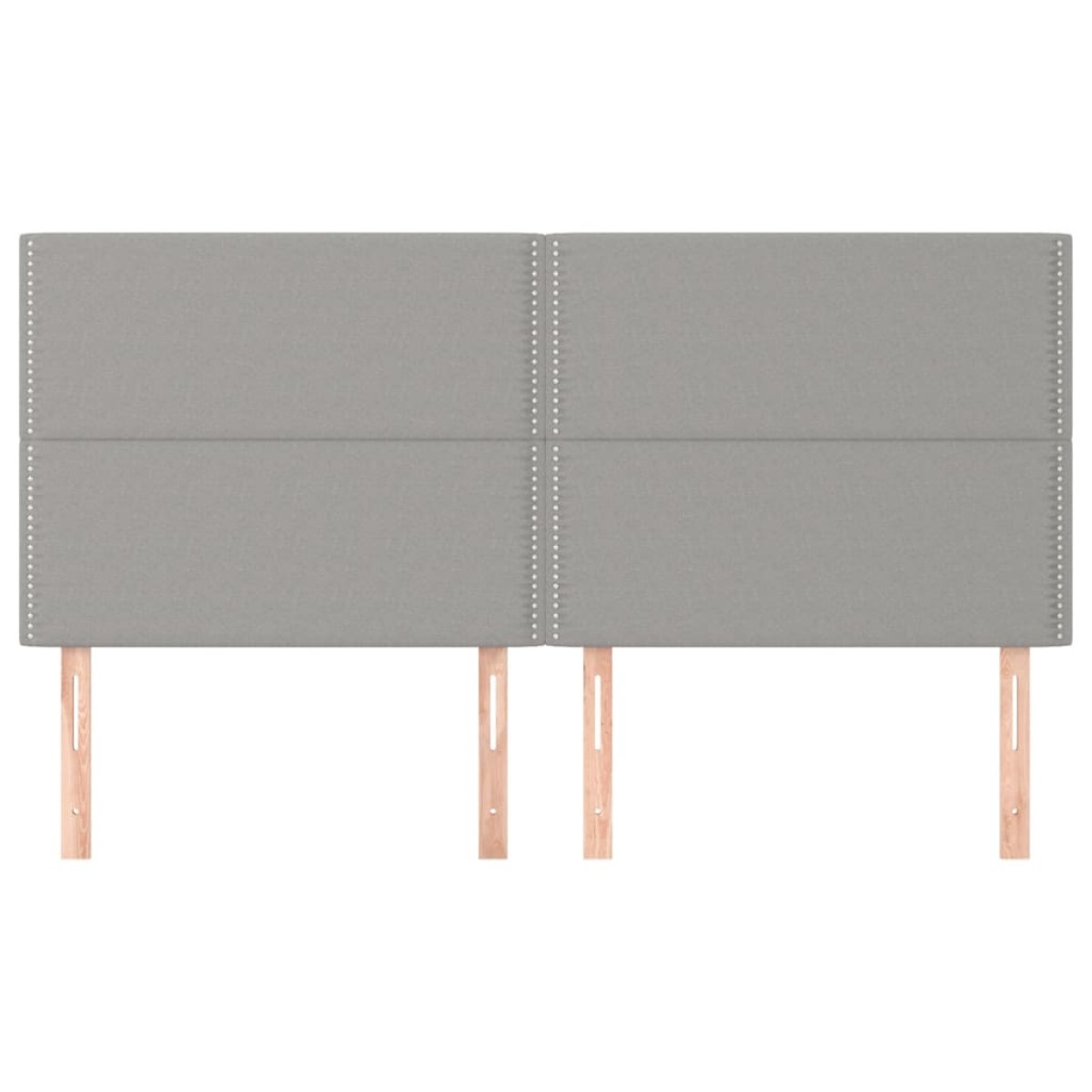 vidaXL Κεφαλάρια Κρεβατιού 4 τεμ.Αν. Γκρι 100x5x78/88 εκ. Υφασμάτινο